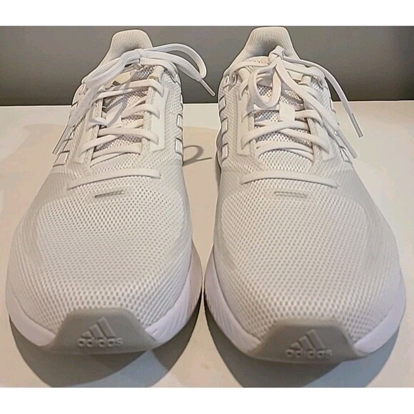 NWOB Adidas Sneaker Womens 9M White Run Falcon 2 Lace Up Running Shoes Comfort - Picture 2 of 5